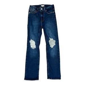 Good American Dark Blue Straight Leg Jeans